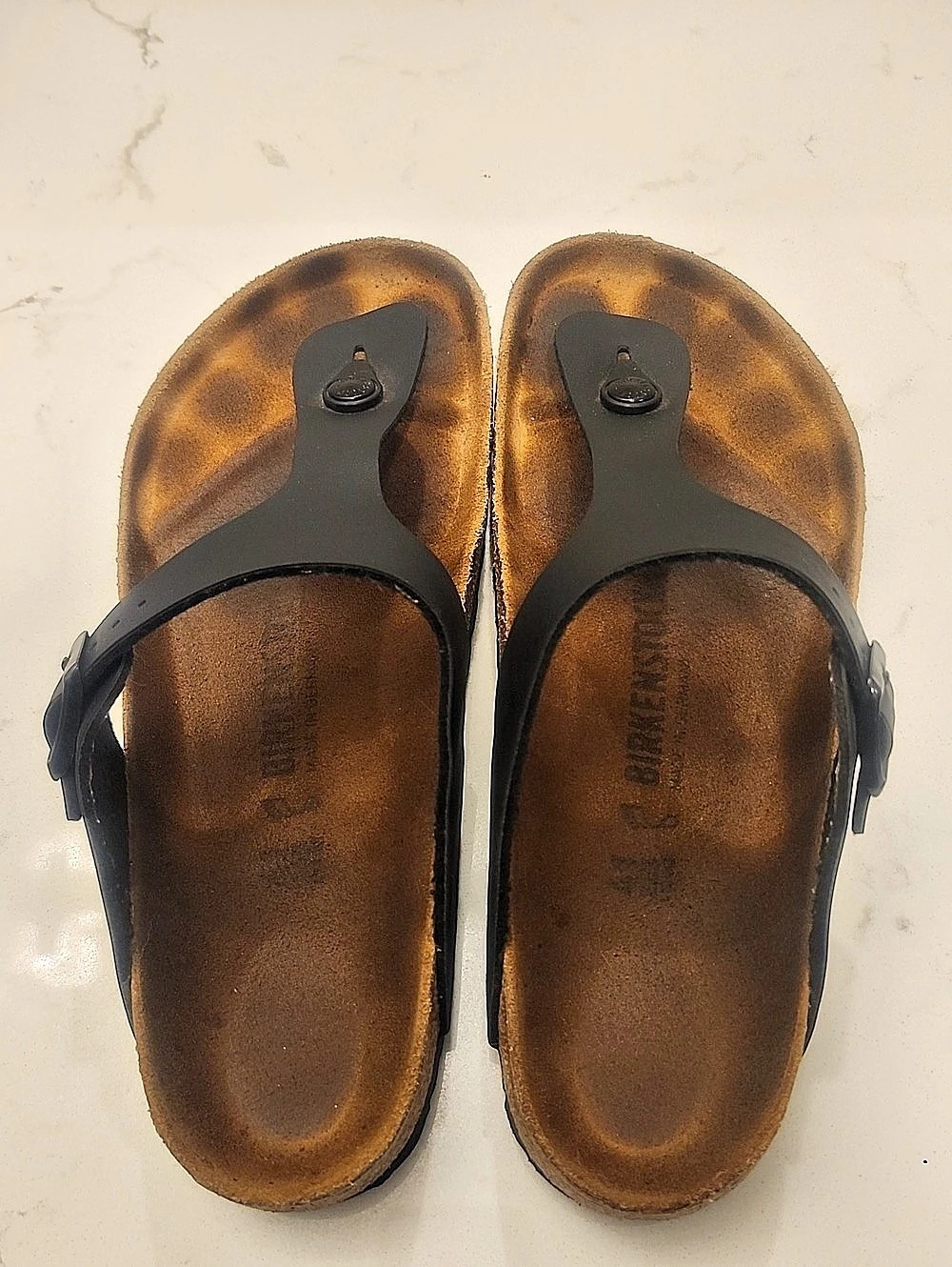 Birkenstock Cork Footbed Sandals Black Size 41